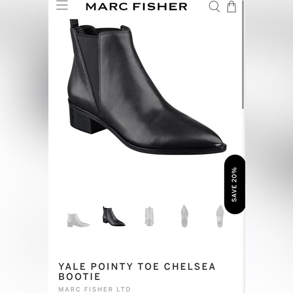 ✨ LIKE NEW ✨ MARC FISHER YALE POINTY TOE CHELSEA BOOTIE - Picture 9 of 9